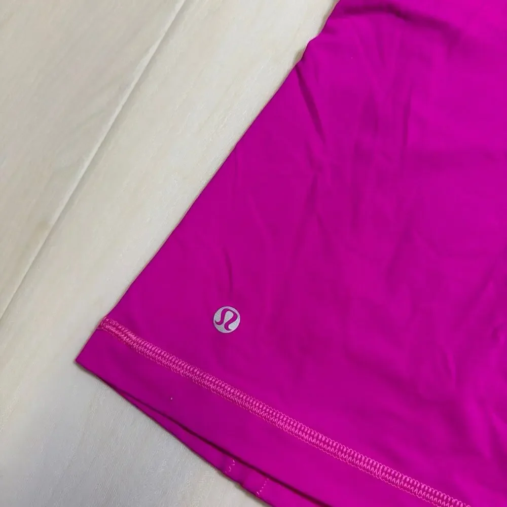 Lululemon Free To Be Tank Hot Pink Strappy Back Built In Shelf Bra Cami Size 8